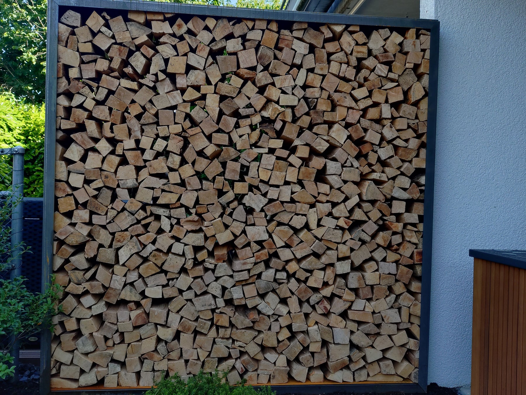 Dein Sichtschutz - Buchenbrennholz 33cm - Lieferung & Aufschichtung inklusive - Detailansicht 2