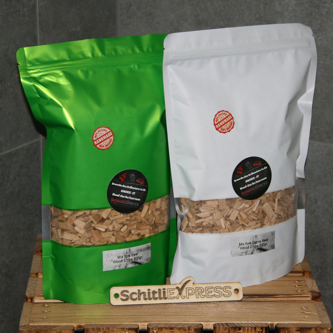 Smoke-it Probier-Bundle Beef und Wild mit zwei Wood Chips Mischungen