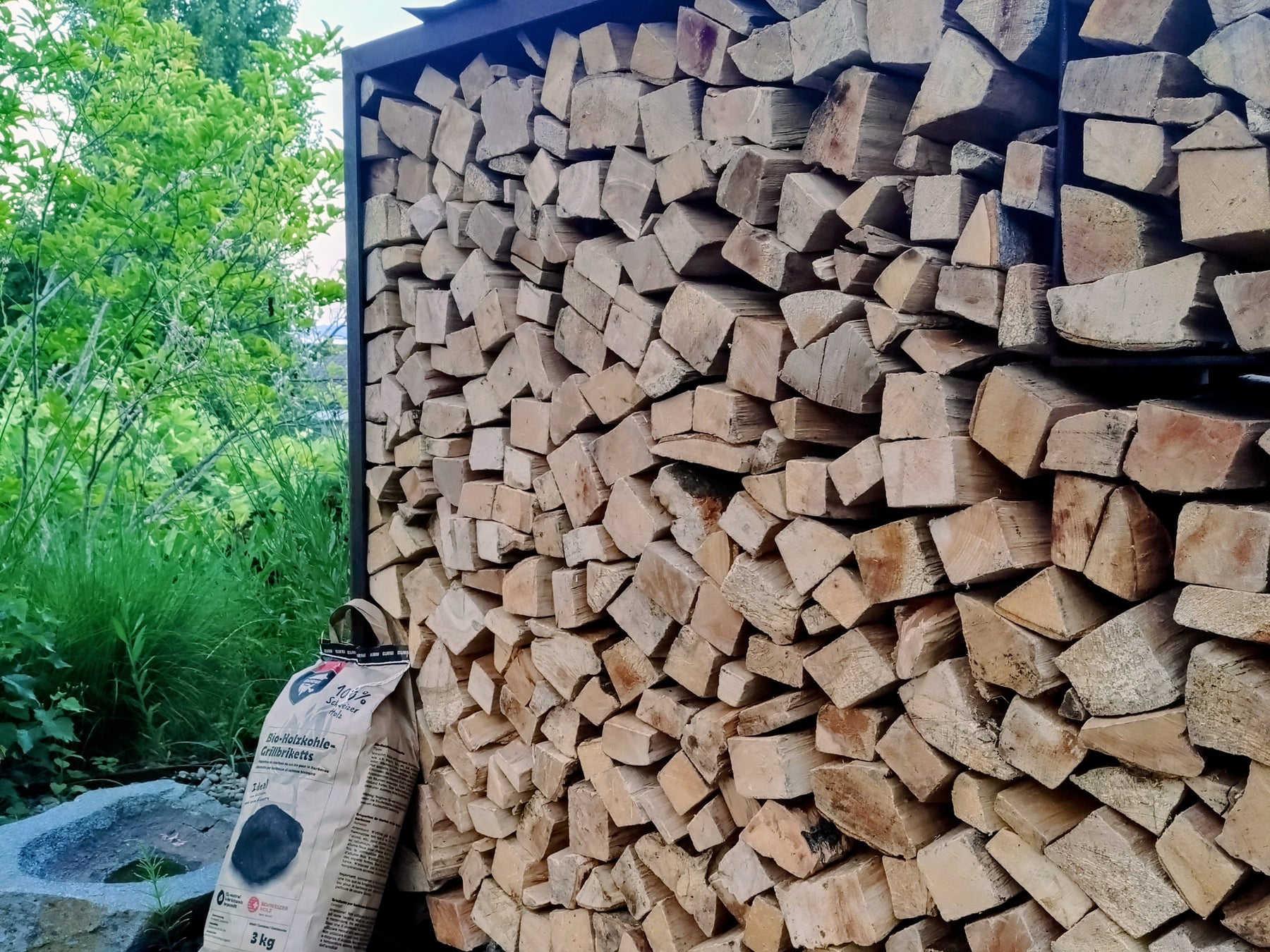 Dein Sichtschutz - Buchenbrennholz 33cm - Lieferung & Aufschichtung inklusive - Detailansicht 1
